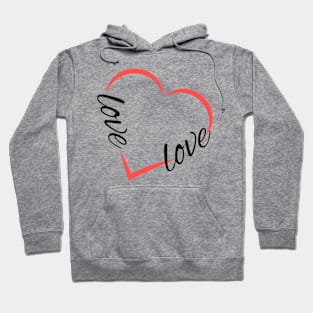 Love Heart Valentine s Day Hoodie